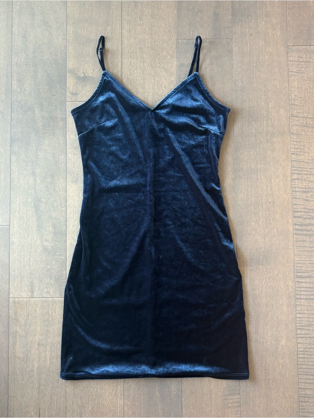 Velvet Blue Slip Dress